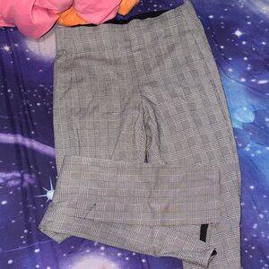 Women's Gray Checkered Pants